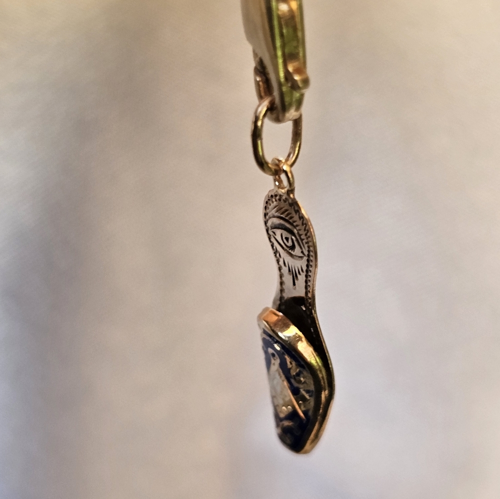 10k Solid Gold Sandal Charm / Pendant - image 8